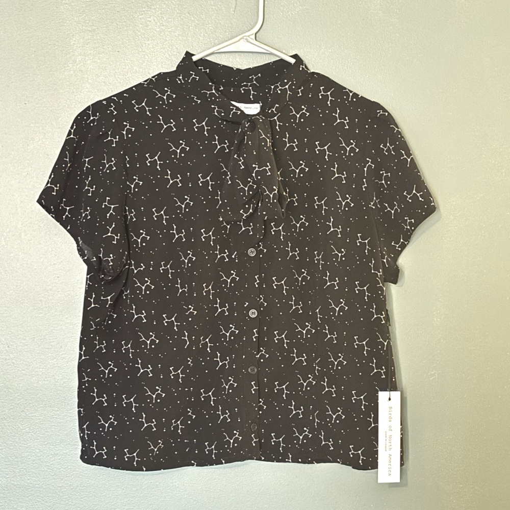 Birds of North America Constellations Top, Button Down with Tie.